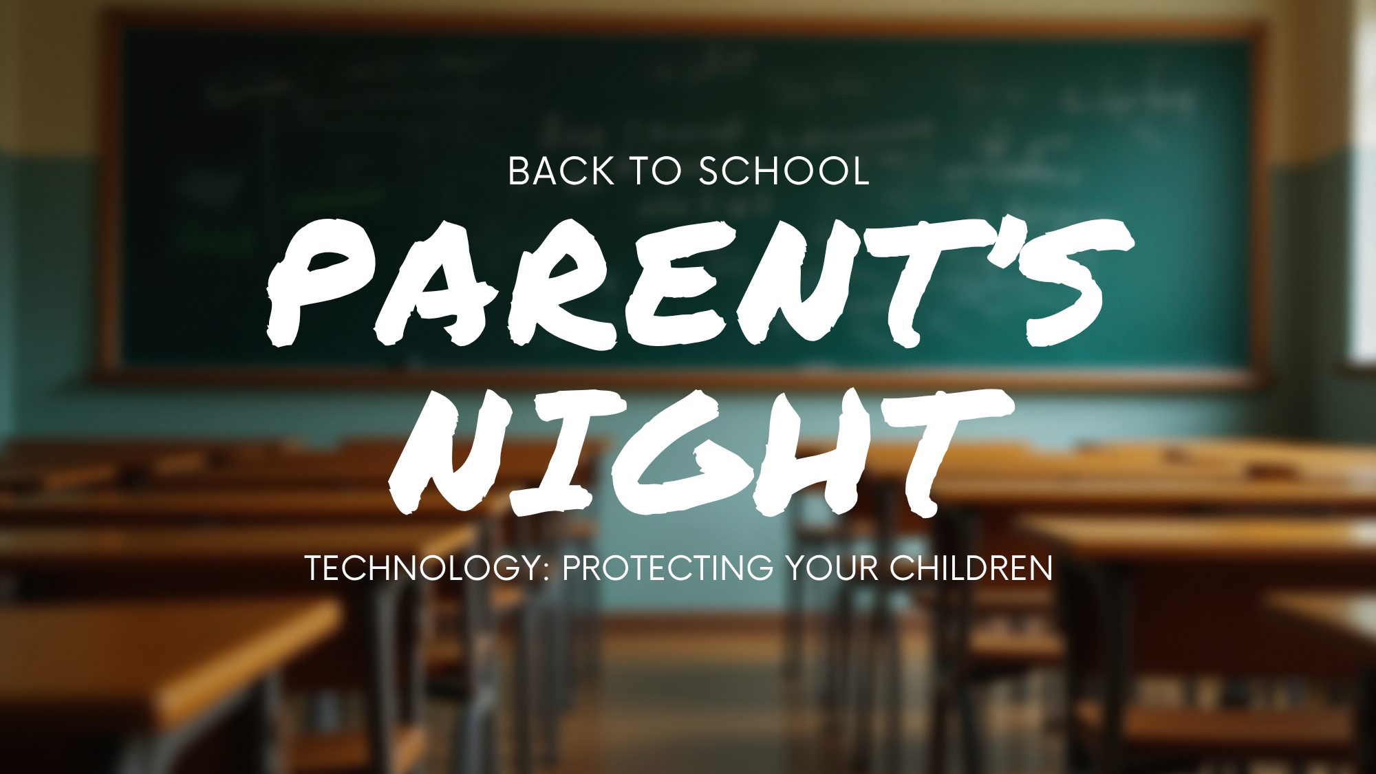 Simple Chalkboard Parent Night School Announcement